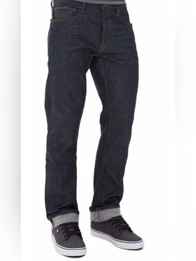 NEW JACOB DAVIS RAW RINSE 3D BRYSON STRAIGHT SELVEDGE STRETCH JEANS 29/32 BUCKLE